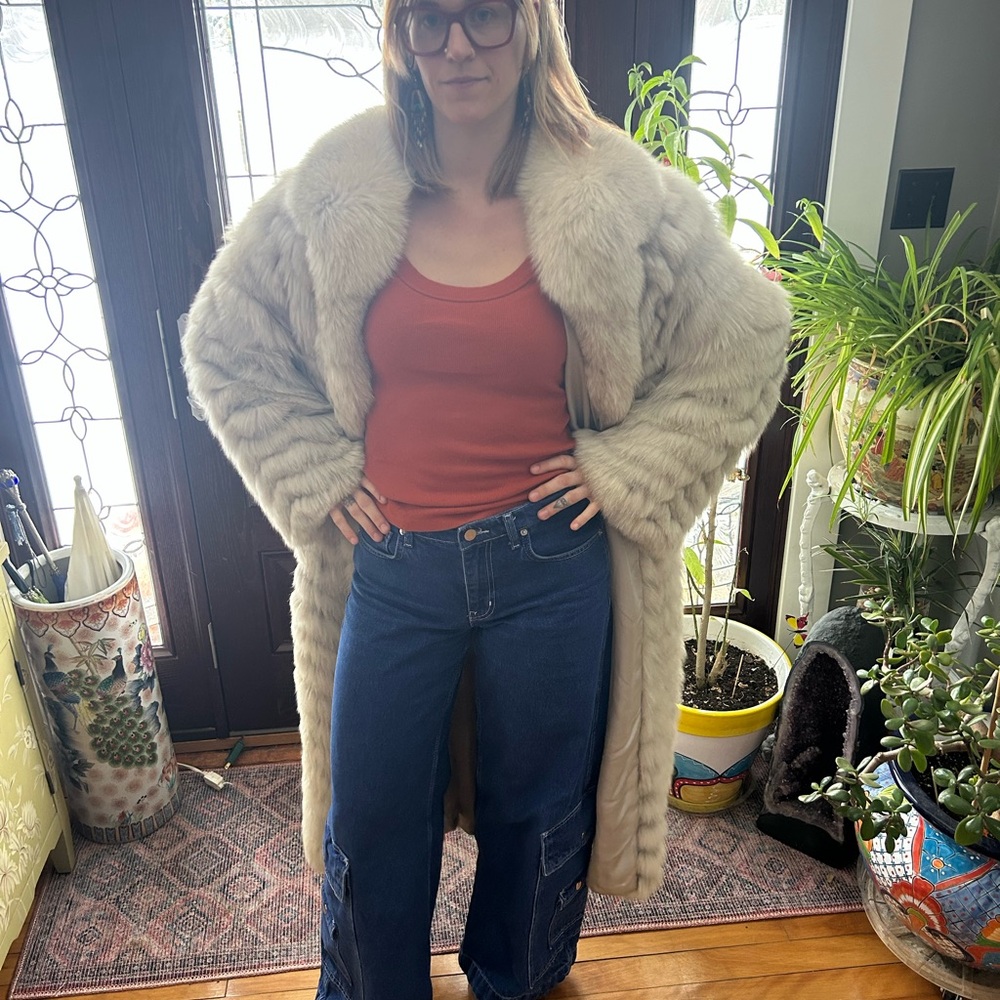 Saga (Neiman Marcus )Cream Fur Jacket View 3